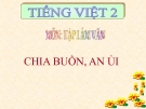 Bài giảng Tập làm văn: Chia buồn, an ủi - Tiếng việt 2 - GV.T.Tú Linh