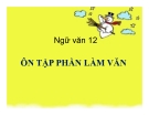 Bài giảng Ngữ văn 12 tuần 33: Ôn tập phần làm văn