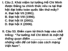 Bài giảng Tư tưởng Hồ Chí Minh: Đề kiểm tra - Lê Văn Bát