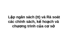 Bài giảng Quản trị công tác xã hội: Bài 4 - GV. Kim Hoa