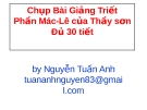 Bài giảng Triết học - Thầy Sơn