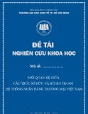 Đề tài khoa học: Mối quan hệ giữa cấu trúc sở hữu và rủi ro trong hệ thống ngân hàng thương mại Việt Nam