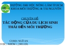 Chuyên đề: Tác động của du lịch sinh thái đến môi trường