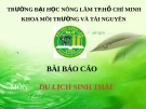 Báo cáo Du lịch sinh thái: Công cụ đánh giá tính bền vững trong du lịch sinh thái