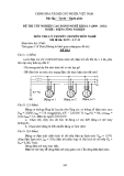 Đề thi & đáp án lý thuyết Điện công nghiệp năm 2012 (Mã đề LT33)
