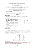 Đề thi & đáp án lý thuyết Điện công nghiệp năm 2012 (Mã đề LT46)