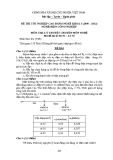 Đề thi & đáp án lý thuyết Điện công nghiệp năm 2012 (Mã đề LT50)