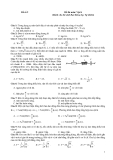 Đề thi môn Vật lí (Dành cho thí sinh Ban Khoa học Tự nhiên) - Đề số 2