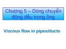 Bài giảng Cơ học chất lỏng và khí: Chương 5