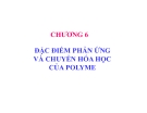 Bài giảng Hoá học và hoá lý polyme: Chương 6