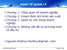 Bài giảng Kinh tế quản lý