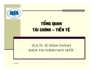 Bài giảng Tổng quan tài chính-tiền tệ - PGS.TS. Sử Đình Thành