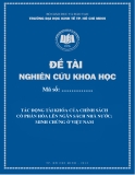 Đề tài khoa học: Tác động tài khóa của chính sách cổ phần hóa lên ngân sách nhà nước minh chứng ở Việt Nam