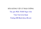 Bài giảng Vật lý đại cương: Chương 13 - PGS.TS. Đỗ Ngọc Uấn