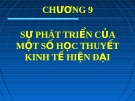 Bài giảng Lịch sử các học thuyết kinh tế: Chương 9