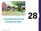 Unemployment and Its Natural Rate