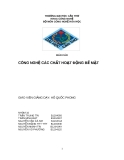 Báo cáo: Các chất hoạt động bề mặt trong thuốc bảo vệ thực vật