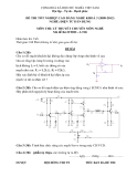 Đề thi & đáp án lý thuyết Điện tử dân dụng năm 2012 (Mã đề LT26)