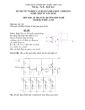 Đề thi & đáp án lý thuyết Điện tử dân dụng năm 2012 (Mã đề LT22)