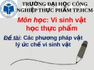 Đề tài: Các phương pháp vật lý ức chế vi sinh vật