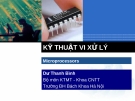 Bài giảng Kĩ thuật vi xử lí: Chương II - Dư Thanh Bình