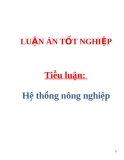 Tiêu luận: Hệ thống nông nghiệp