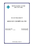 Đồ án Kỹ thuật điện tử: Khảo sát cảm biến gia tốc