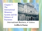 International Business - Chapter 7: The international monetary system and the balance of payments