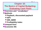 Bài giảng Chapter 10: The Basics of Capital Budgeting: Evaluating Cash Flows