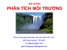 Bài giảng Phân tích môi trường: Chương 1 - TS. Nguyen Ngoc Vinh