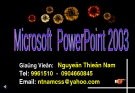 Bài giảng Microsoft Powerpoint 2003: Bài 1