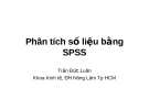 Bài giảng Phân tích số liệu bằng SPSS - Trần Đứa Luân