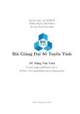 Bài giảng Đại số tuyến tính - TS. Đặng Văn Vinh