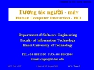 Bài giảng Tương tác người máy: Phần III - Lương Mạnh Ba