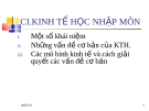 Bài giảng Kinh tế vi mô: Chương 1 - Kinh tế học nhập môn