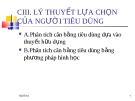 Bài giảng Kinh tế vi mô: Chương 3 - Lý thuyết lựa chọn của người tiêu dùng