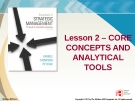 Lecture Strategic Management: Lesson 2 - Core concepts and analytical tools