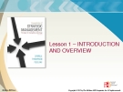 Lecture Strategic Management: Lesson 1 - Introduction and overview