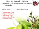 Thuyết trình: Lưới khống chế trắc địa mặt bằng thi công cầu