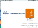 Bài giảng Lập trình mạng: Java remote method invocation - GV. Nguyễn Xuân Vinh