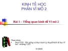 Bài giảng Kinh tế học - Phần vĩ mô 2: Bài 1