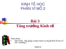 Bài giảng Kinh tế học - Phần vĩ mô 2: Bài 7