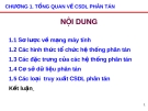 Bài giảng Cơ sở dữ liệu phân tán: Chương 1 - Nguyễn Mậu Hân