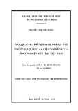 Tóm tắt Luận án Tiến sĩ Quản trị kinh doanh: Mối quan hệ giữa doanh nghiệp với trường đại học và viện nghiên cứu: Một nghiên cứu tại Việt Nam