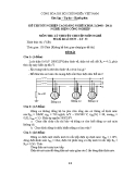Đề thi tốt nghiệp Cao đẳng Nghề khóa 2 (2008 - 2011) môn Điện công nghiệp: LT33