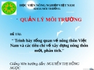 Đề tài: Trình bày tổng quan về nông thôn Việt Nam và các tiêu chí về xây dựng nông thôn mới-phân tích