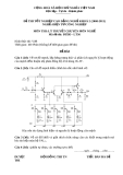 Đề thi tốt nghiệp Cao đẳng Nghề khóa 2 (2008 - 2011) môn Điện tử dân dụng: LT36