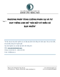 Phương pháp tăng cường phản xạ và tư duy tiếng Anh để nói bất kỳ điều gì bạn muốn