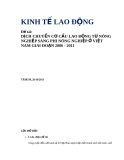 Tiểu luận Kinh tế lao động: Dịch chuyển cơ cấu lao động từ nông nghiệp sang phi nông nghiệp 2006 - 2011