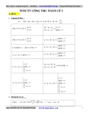 Tóm tắt công thức Toán cấp 3